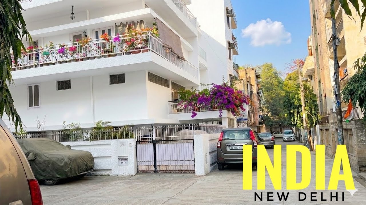 🇮🇳New Delhi Residential Area Walking Tour-Indian Modern Homes - Old & New Rajendra Nagar