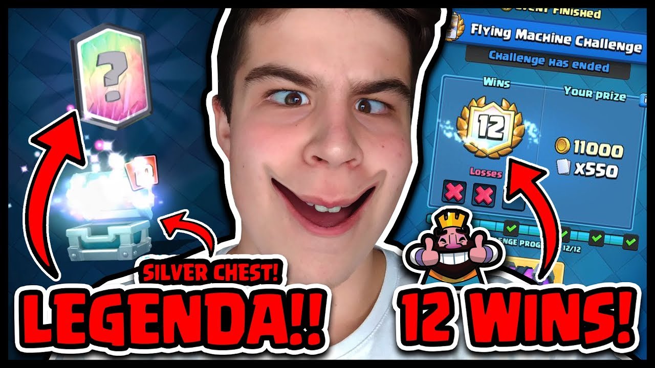 🏆 LEGENDA ZE SILVER CHEST & 12 WINS VE FLYING MACHINE CH. !!| CLASH ROYALE CZ/SK | OGY