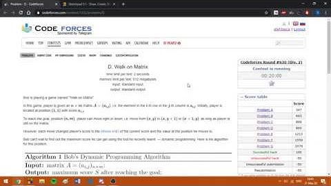 Codeforces Round #630(Div. 2) - D. Walk on Matrix