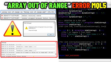 🚨Array out of range in MQL5🚸❗ ERROR Fix once and for ALL!. [PART 545] #forexalgotrader #algotrading