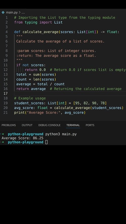 Python Type Hints: Enhancing a Simple Average Calculation Function ...