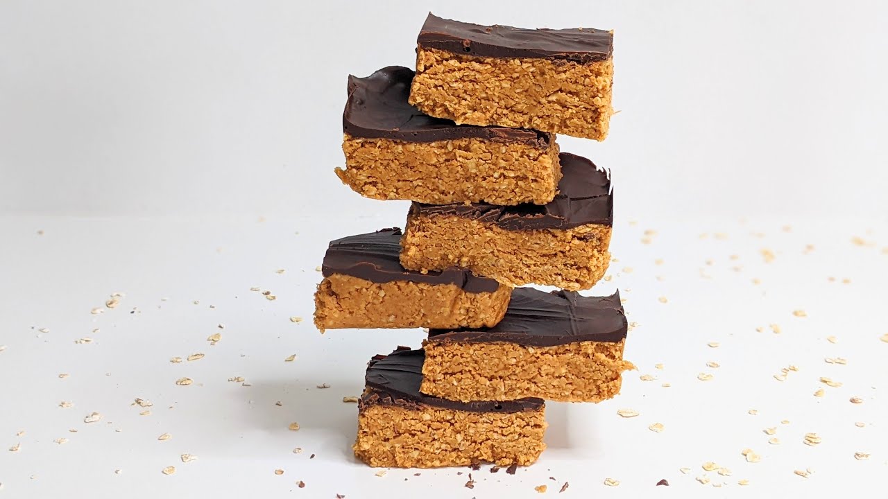 BEST Weight Loss Protein Bar ️3 ingredient no bake oatmeal bar No