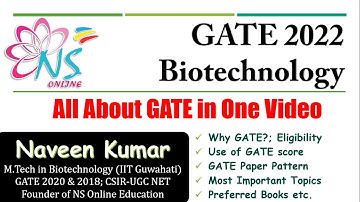 GATE 2022 Biotechnology || WHY? || How to prepare || Elegibility || Most Important Topics || BOOKS