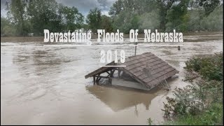 Nebraska Flood 2019 Partial News Footage and Aerial views of the flooding #NebraskaStrong