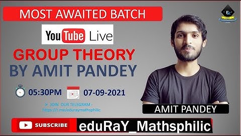 Complete Group Theory| Lec-01| Basic Intro | by Amit Pandey