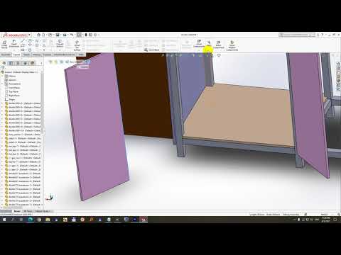 How to attach an opening & closing Door to a furniture (SolidWorks 2020)