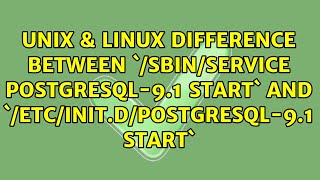 Difference between `/sbin/service postgresql-9.1 start` and `/etc/init.d/postgresql-9.1 start`