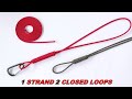 Single Strand 2 Closed Loops - Make a Whipping Knot Paracord Lanyard / Key Fob - DIY CBYS