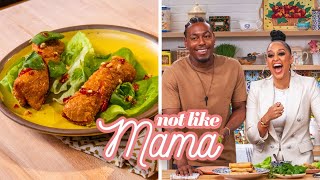 Generations Clash in Egg Roll Challenge | Not Like Mama hosted by Tia Mowry & Terrell Grice