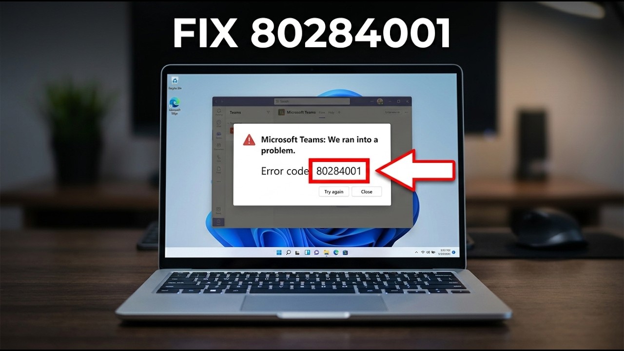How to Fix Microsoft Teams Error Code 80284001 | TPM Login Fix 2026 ...