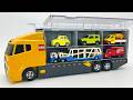 トミカ☆ミニカーはどれだけ入る?コンボイに収納してみた☆ハンバーガー車&船☆Tomica Mini Cars☆ How many cars fit Driving Test