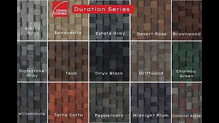 Owens Corning Duration Shingle Colors – 2025 Updated Samples