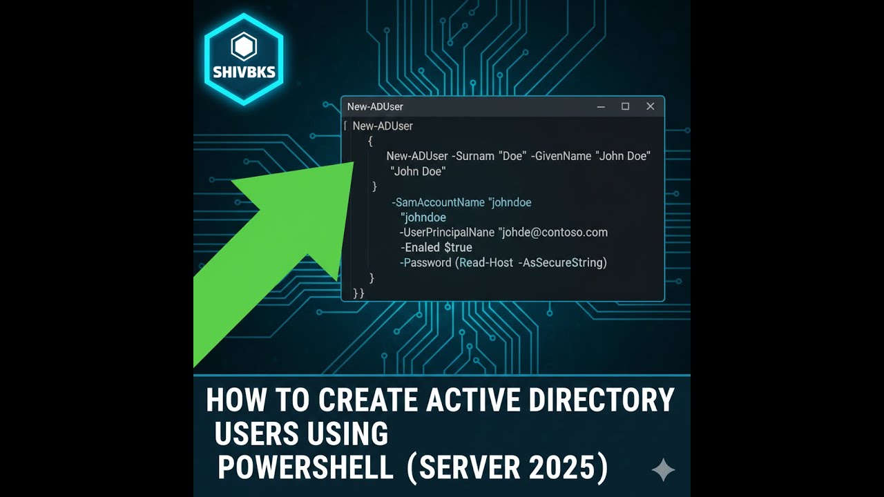 How to Create Active Directory Users using PowerShell (Server 2025 ...