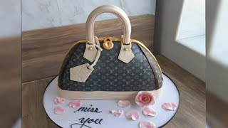 Louis Vuitton 3D Purse cake (square pattern)
