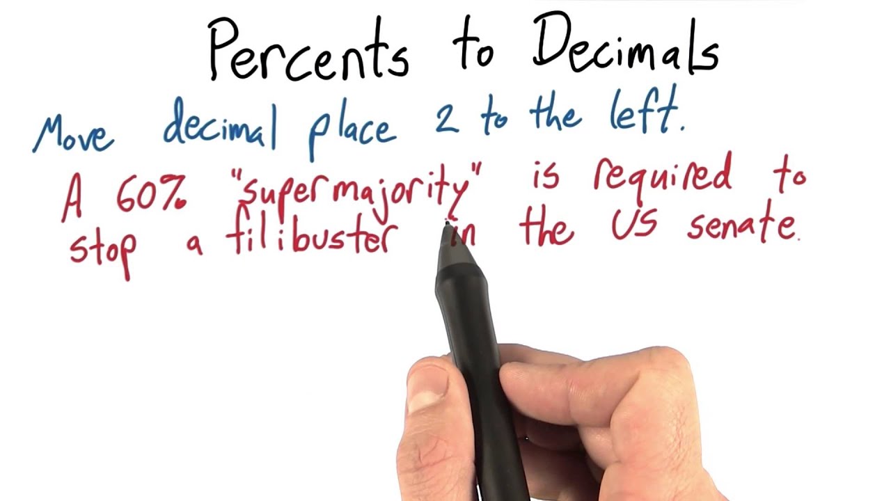 Percent to decimal - Intro Algebra Review - YouTube