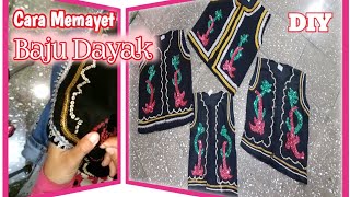 CARA MEMAYET BAJU DAYAK| CARA MEMBUAT KOSTUM DAYAK