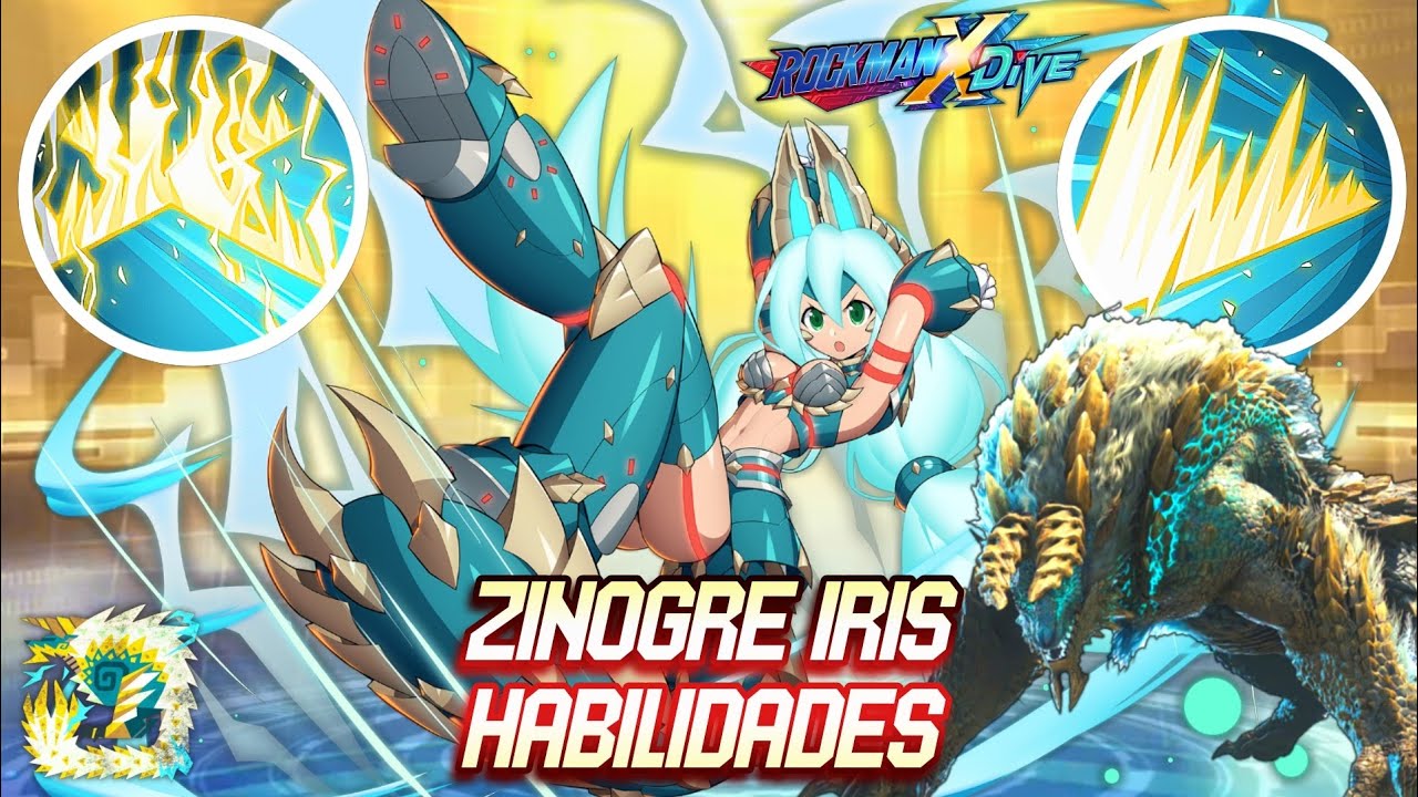 Megaman X Dive Zinogre Iris Review e DNA Possui TRANSFORMAÇÃO, Muitos