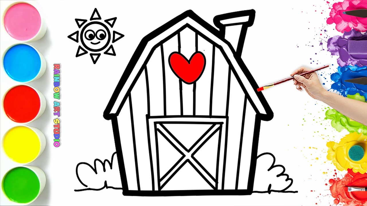 🏡🚜 How To Draw a Farm Barn House | Easy Step By Step Tutorial #70