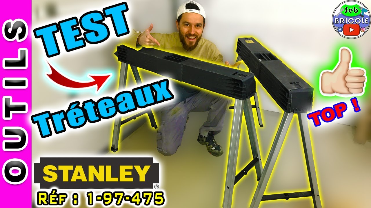 ✓TEST💯] TRÉTEAUX PLIABLES STANLEY 1-97-475 SUPER COMPACTS ET TOP QUALITÉ  PRIX !!! 🔧🔩 