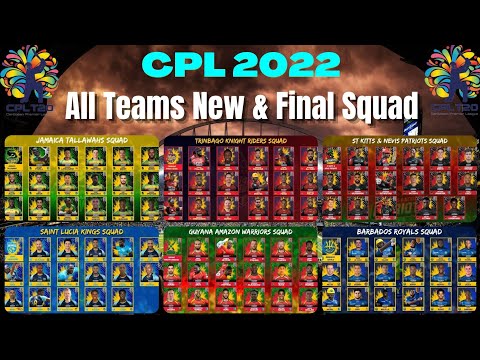 Caribbean Premier League 2022 | CPl 2022 All Teams Full & Final Squad | #cpl2022