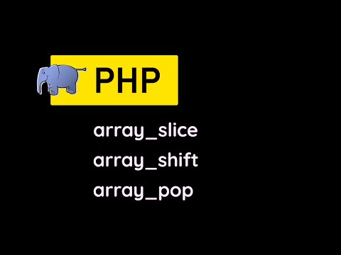 Php'de Dizi Değişkenleri  - array_slice  |  array_shift  |  array_pop
