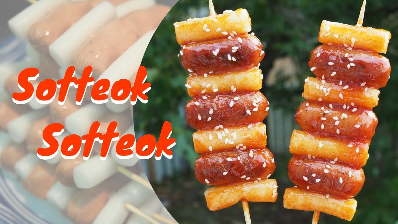 Sotteok Sotteok (소떡소떡) sausage and rice cake skewers YouTube