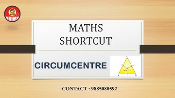 Find circumcentre || shortcut to find circumcentre || mathsshortcuts.