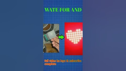 8×8 MAX7219 module  sa " I♥️U" pattern kasa bani #ytshorts