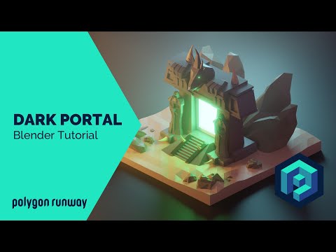 Dark Portal - Blender 2.8 Low Poly 3D Modeling Tutorial