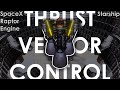 Starship sn10 raptor thrust vector control tvc  animation  stanley creative x jettisoned guy