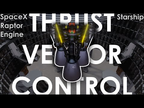 STARSHIP SN10 Raptor Thrust Vector Control (TVC) - Animation - Stanley Creative x Jettisoned Guy