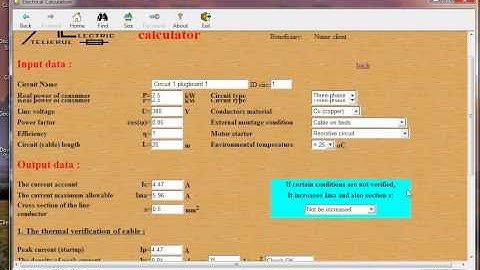 Electrical calculator