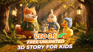 Free Veo 3.1 Generator-Create 3D Animation Story AI For Kids Consistent Character with Veo 3.1
