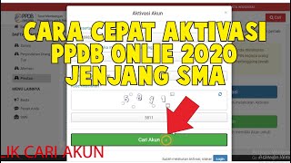 Cara Aktivasi Akun PPDB Onlie SMA