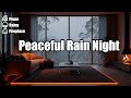 Soothing Rain Sounds and Piano Music with Cozy Fireplace for Falling Asleep Fast