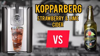 Kopparberg strawberry & lime cider 4% - Perfect draft Vs Bottle - comparison - review No. 1488