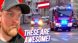 American Reacts to FEUERWEHR  POLIZEI (Austrian Emergency Vehicles)