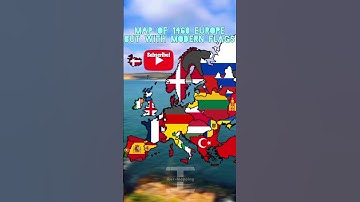 Map of 1460 Europe with modern flags🇪🇺 | #shorts #mapping #history #flag #europe