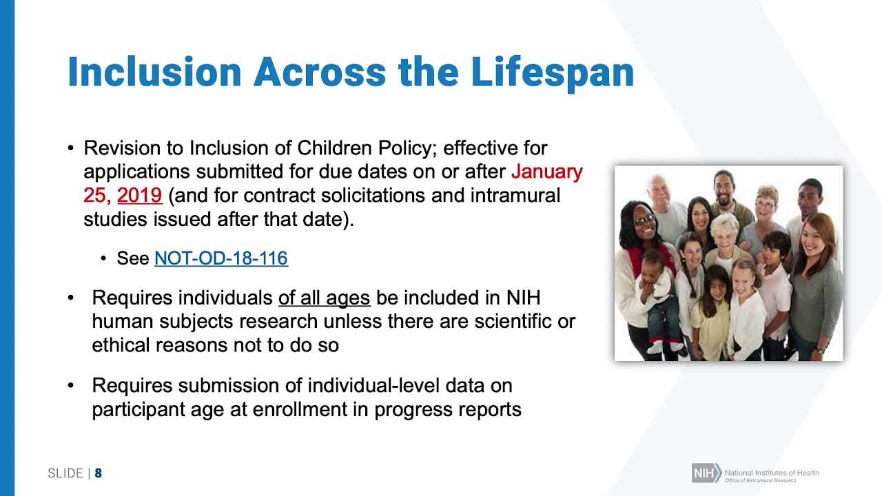 IPPCR 2019 Overview of NIH Inclusion Policies - YouTube