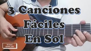 3 Canciones fáciles en Guitarra. Canciones en Sol screenshot 4