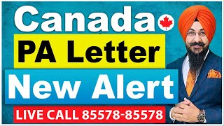 Canada PA Letter New Alert