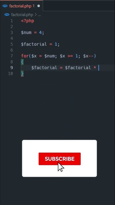 Factorial in PHP #shorts #php #programming #factorial #codingwithpeace ...