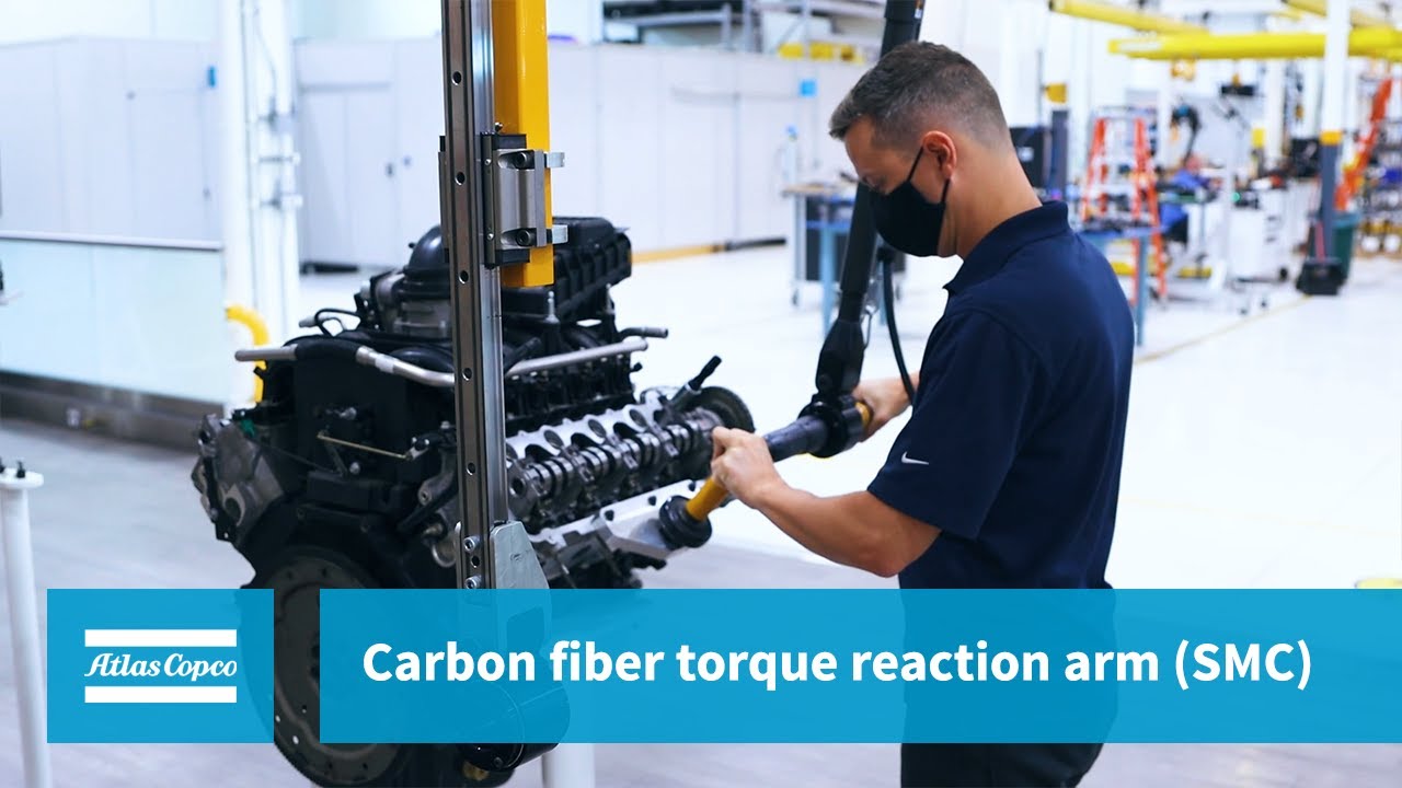 Carbon fiber torque reaction arm SMC Atlas Copco YouTube