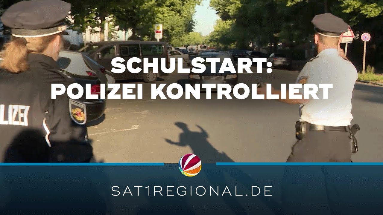 Schulbeginn in Bremen: Polizei und Grundschüler kontrollieren Verkehr auf Schulwegen