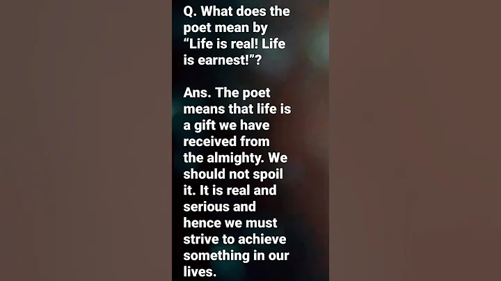 Psalm of life Question Answer - DayDayNews
