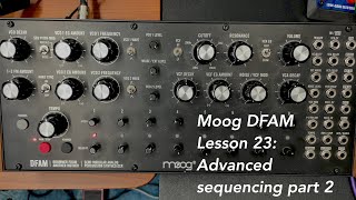 Moog DFAM percussion synthesizer tutorial Lesson 23: Advanced sequencing part 2, odd and even meter