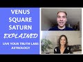 VENUS SQUARE SATURN EXPLAINED | Astrology Aspects