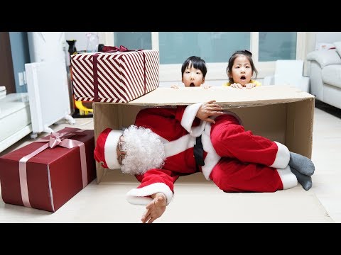 산타할아버지가 배고파요!! 서은이의 크리스마스 선물 찾기 숨바꼭질 타요 핑크퐁 전동자동차 Christmas Gift Hide and Seek Power Wheel