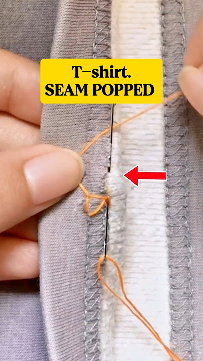 How to Fix a Popped Seam on a T-Shirt |No Sewing Machine Needed! #shorts #sewing #tipsandtricks