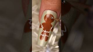 Gingerbread Man Nail Art #shorts #nails